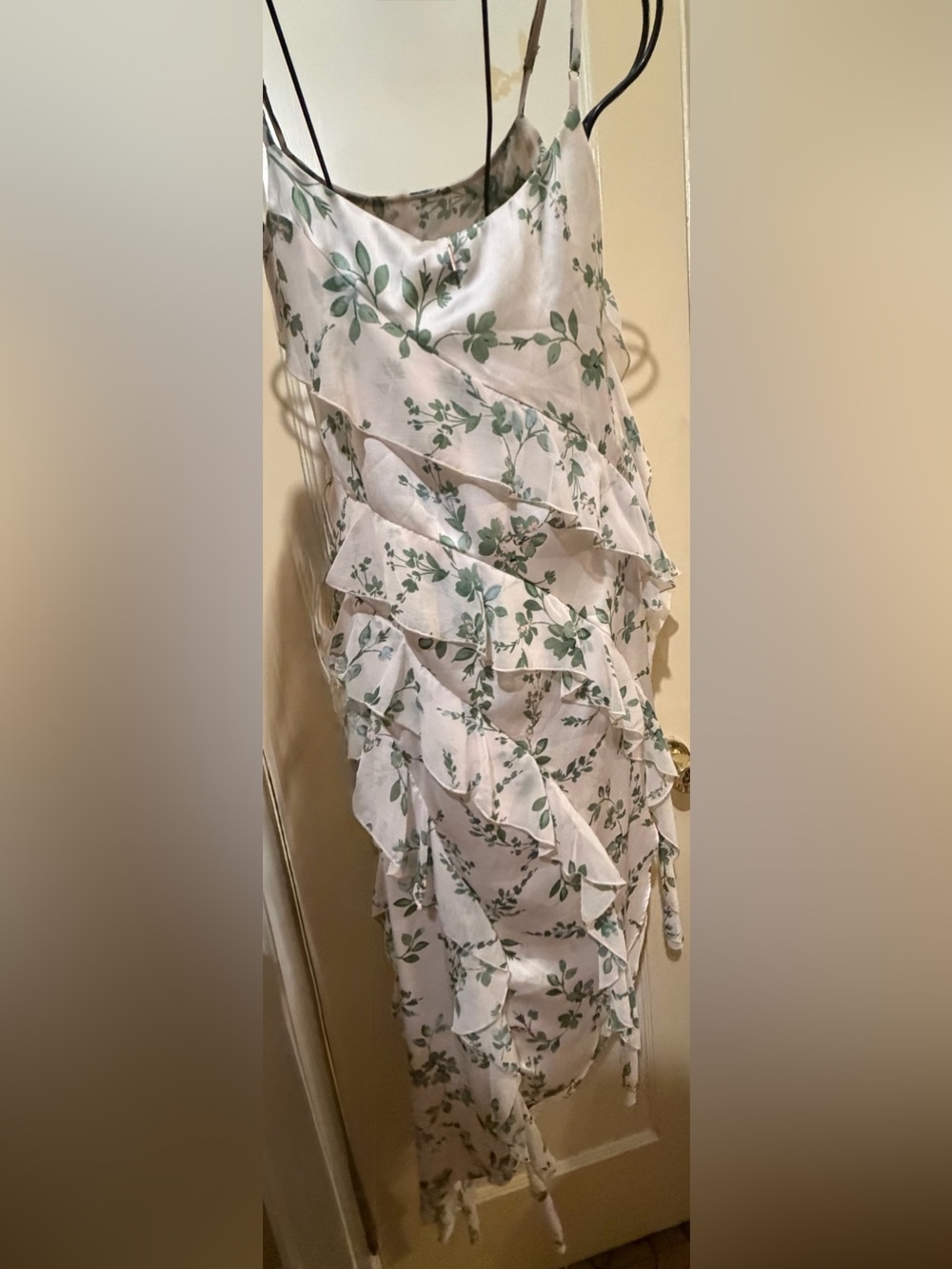 Misa Los Angeles White Floral Asymmetrical Ruffle Dress - Picture 7 of 15